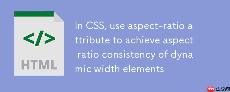 CSS中利用aspect-ratio属性实现动态宽度元素的宽高比一致性