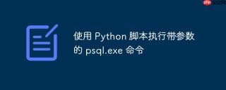 使用 Python 脚本执行带参数的 psql.exe 命令