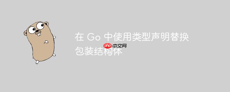 在 go 中使用类型声明替换包装结构体
