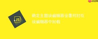 确定主题块编辑器设置何时在块编辑器中加载