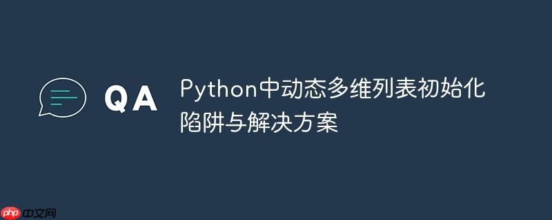 Python中动态多维列表初始化陷阱与解决方案