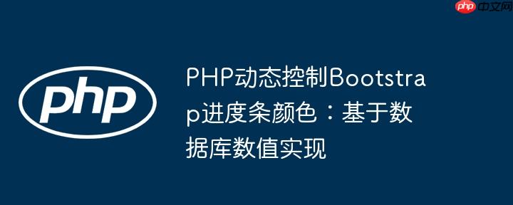 PHP动态控制Bootstrap进度条颜色:基于数据库数值实现