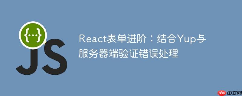 React表单进阶:结合Yup与服务器端验证错误处理