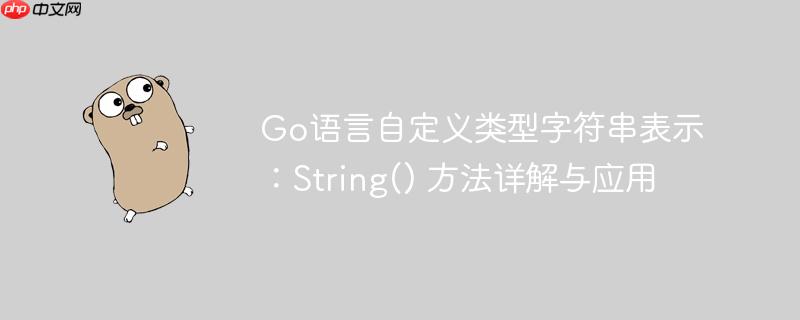 Go语言自定义类型字符串表示:String() 方法详解与应用