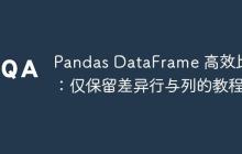 Pandas DataFrame 高效比较：仅保留差异行与列的教程