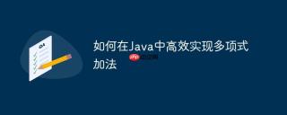 如何在Java中高效实现多项式加法