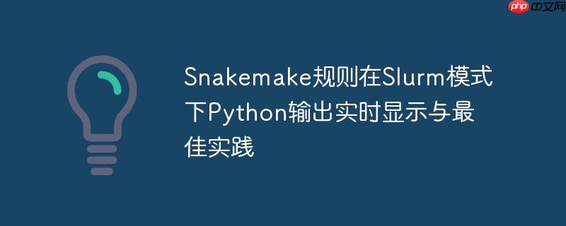 Snakemake规则在Slurm模式下Python输出实时显示与最佳实践