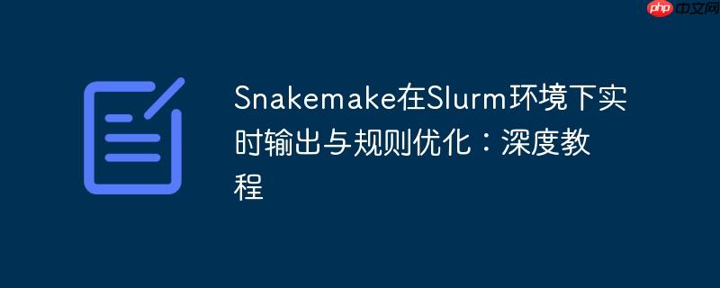 Snakemake在Slurm环境下实时输出与规则优化：深度教程