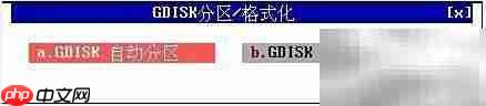 老毛桃GDISK自动分区教程