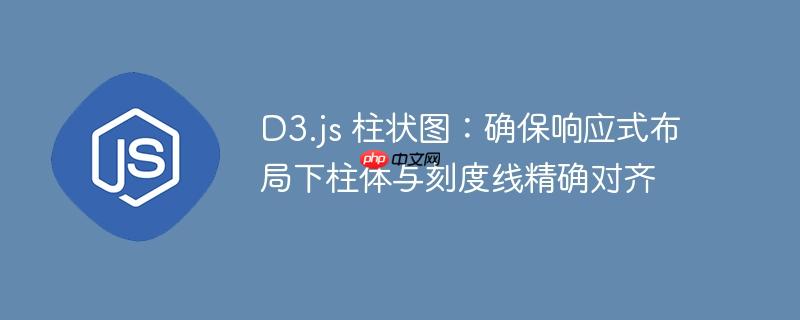 D3.js 柱状图：确保响应式布局下柱体与刻度线精确对齐