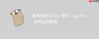 高效格式化 Go 项目：go fmt 全局应用指南