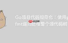 Go项目代码规范化：使用go fmt递归处理整个源代码树