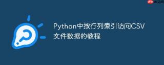 Python中按行列索引访问CSV文件数据的教程