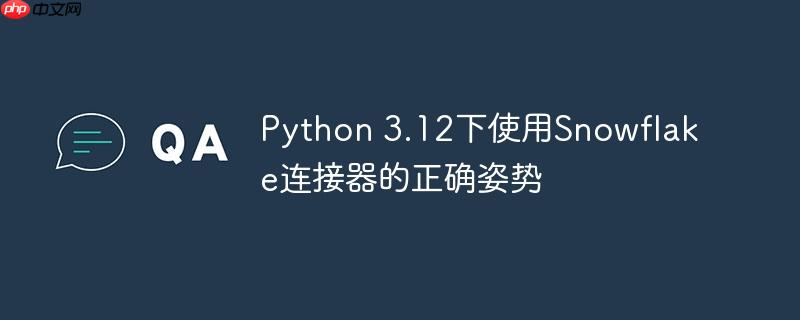 Python 3.12下使用Snowflake连接器的正确姿势