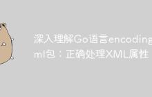 深入理解Go语言encoding/xml包：正确处理XML属性