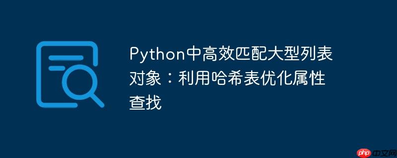 Python中高效匹配大型列表对象：利用哈希表优化属性查找