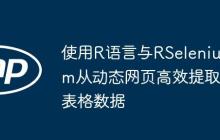 使用R语言与RSelenium从动态网页高效提取表格数据