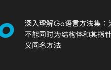 深入理解Go语言方法集：为何不能同时为结构体和其指针定义同名方法
