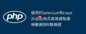 使用RSelenium和rvest从动态网页高效提取表格数据到R数据框