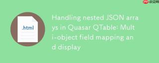 Quasar QTable中处理嵌套JSON数组：多对象字段映射与显示