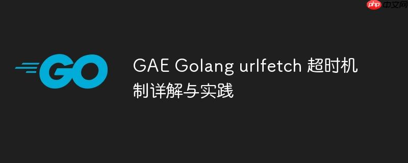 GAE Golang urlfetch 超时机制详解与实践