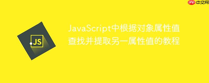 JavaScript中根据对象属性值查找并提取另一属性值的教程