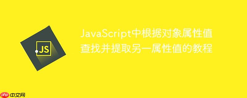 JavaScript中根据对象属性值查找并提取另一属性值的教程
