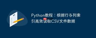 Python教程：根据行与列索引高效读取CSV文件数据