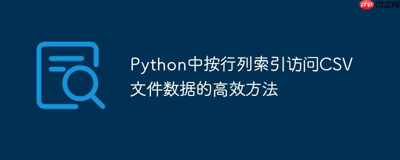 Python中按行列索引访问CSV文件数据的高效方法
