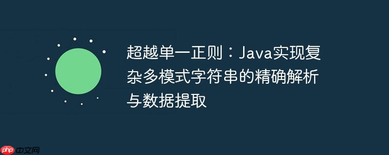超越单一正则:Java实现复杂多模式字符串的精确解析与数据提取