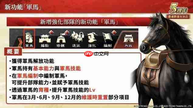 『三国志 霸道』新赛季「烽火连天」开幕!新功能「军马」登场