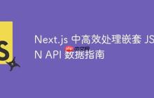 Next.js 中高效处理嵌套 JSON API 数据指南