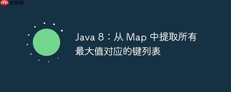 java 8：从 map 中提取所有最大值对应的键列表