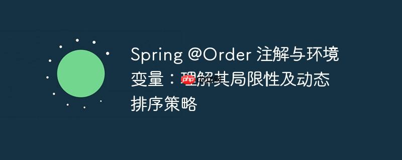 Spring @Order 注解与环境变量:理解其局限性及动态排序策略