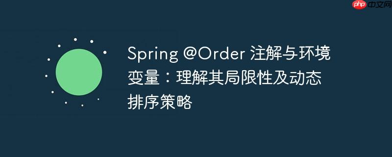Spring @Order 注解与环境变量：理解其局限性及动态排序策略
