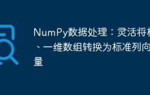 NumPy数据处理：灵活将标量、一维数组转换为标准列向量