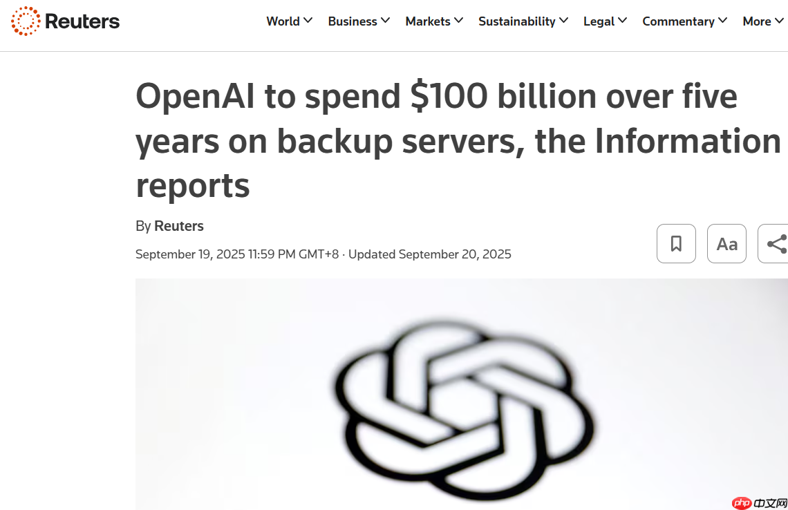 ​OpenAI 计划未来五年追加 1000 亿美元服务器投资