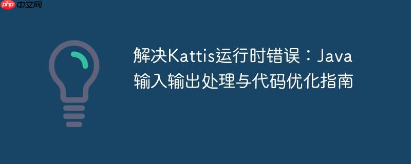 解决Kattis运行时错误:Java输入输出处理与代码优化指南