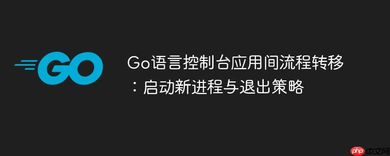 Go语言控制台应用间流程转移:启动新进程与退出策略