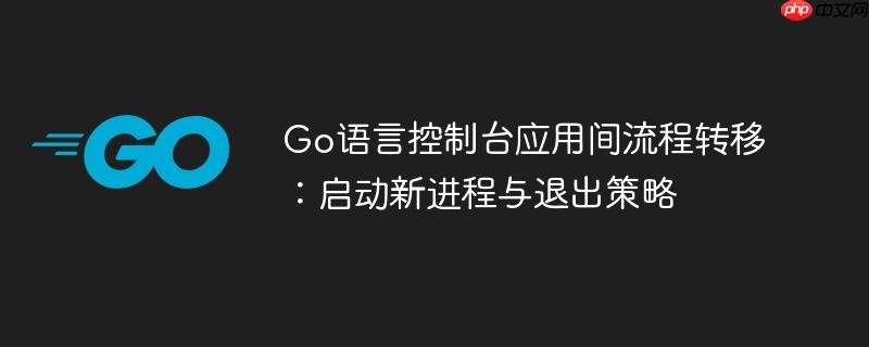 Go语言控制台应用间流程转移：启动新进程与退出策略
