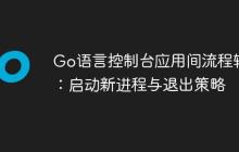 Go语言控制台应用间流程转移：启动新进程与退出策略