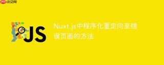 Nuxt.js中程序化重定向至错误页面的方法