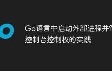 Go语言中启动外部进程并管理控制台控制权的实践