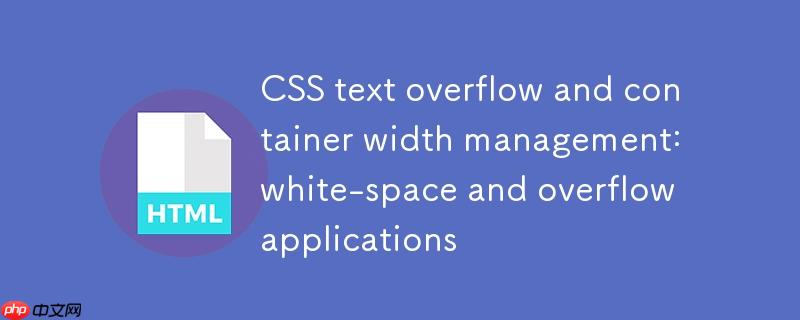 css文本溢出与容器宽度管理：white-space与overflow的应用