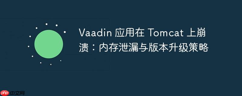 Vaadin 应用在 Tomcat 上崩溃:内存泄漏与版本升级策略
