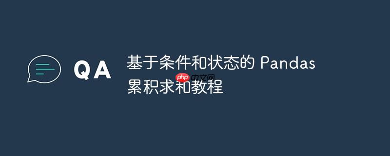 基于条件和状态的 pandas 累积求和教程