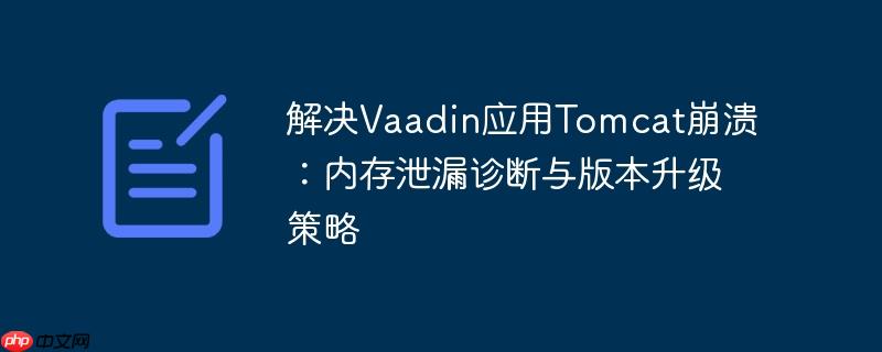解决vaadin应用tomcat崩溃:内存泄漏诊断与版本升级策略