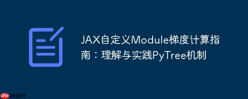 JAX自定义Module梯度计算指南：理解与实践PyTree机制