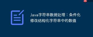 Java字符串数据处理：条件化修改结构化字符串中的数值