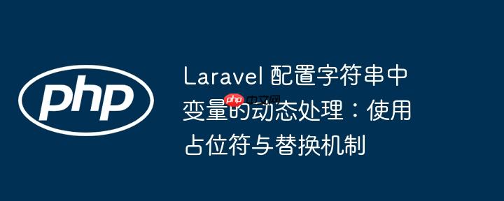 Laravel 配置字符串中变量的动态处理:使用占位符与替换机制